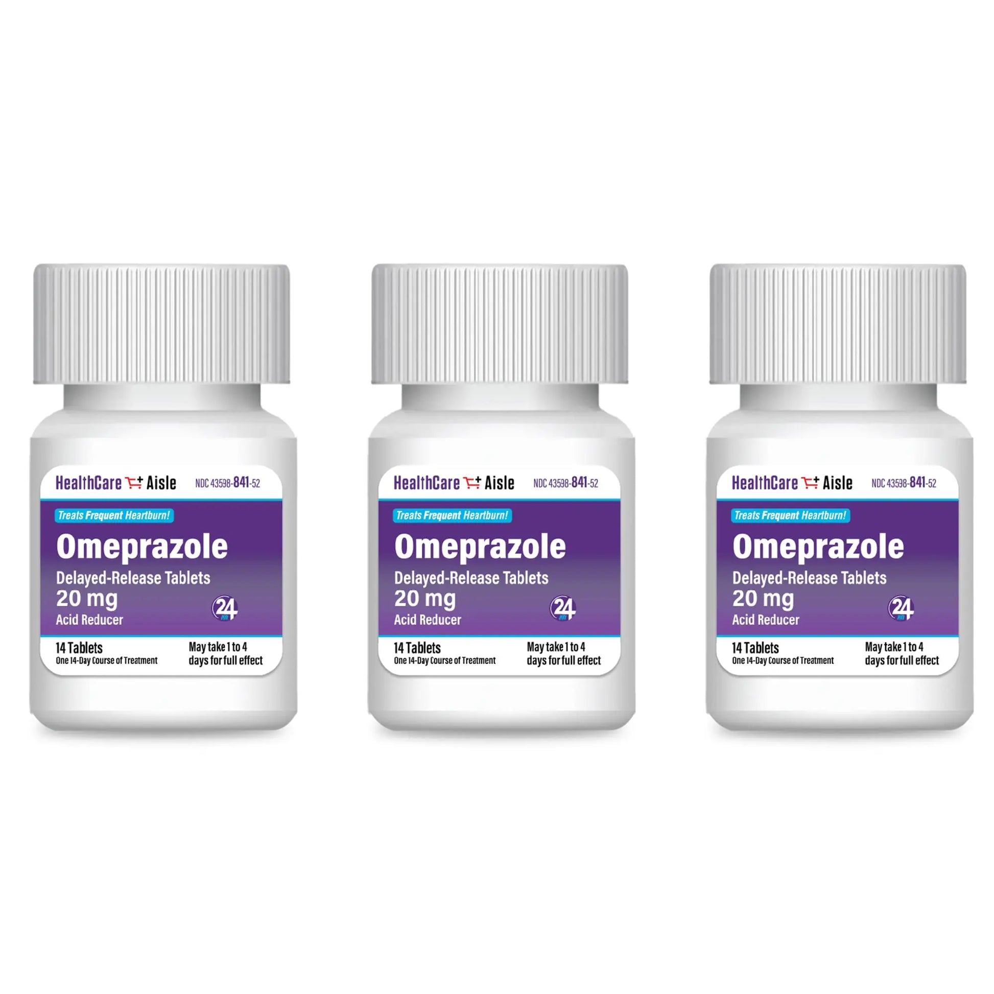 HealthCareAisle Omeprazole 20 mg - 42 Delayed-Release Tablets - Acid Reducer, Treats Frequent Heartburn HealthCareAislenz supplements