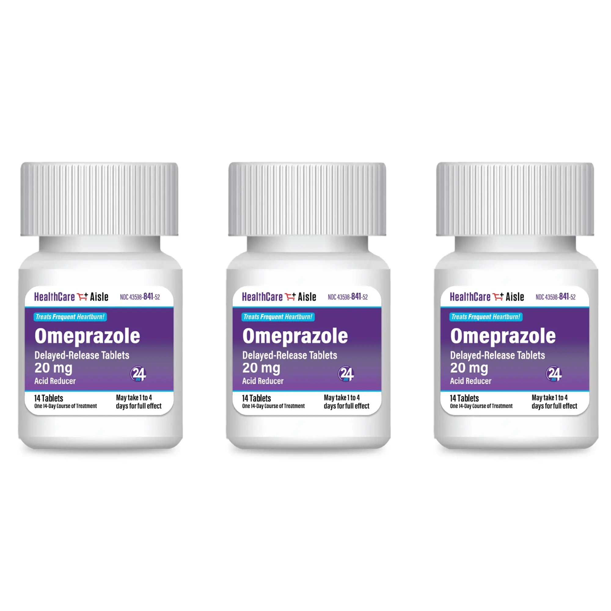 HealthCareAisle Omeprazole 20 mg - 42 Delayed-Release Tablets - Acid Reducer, Treats Frequent Heartburn HealthCareAislenz supplements