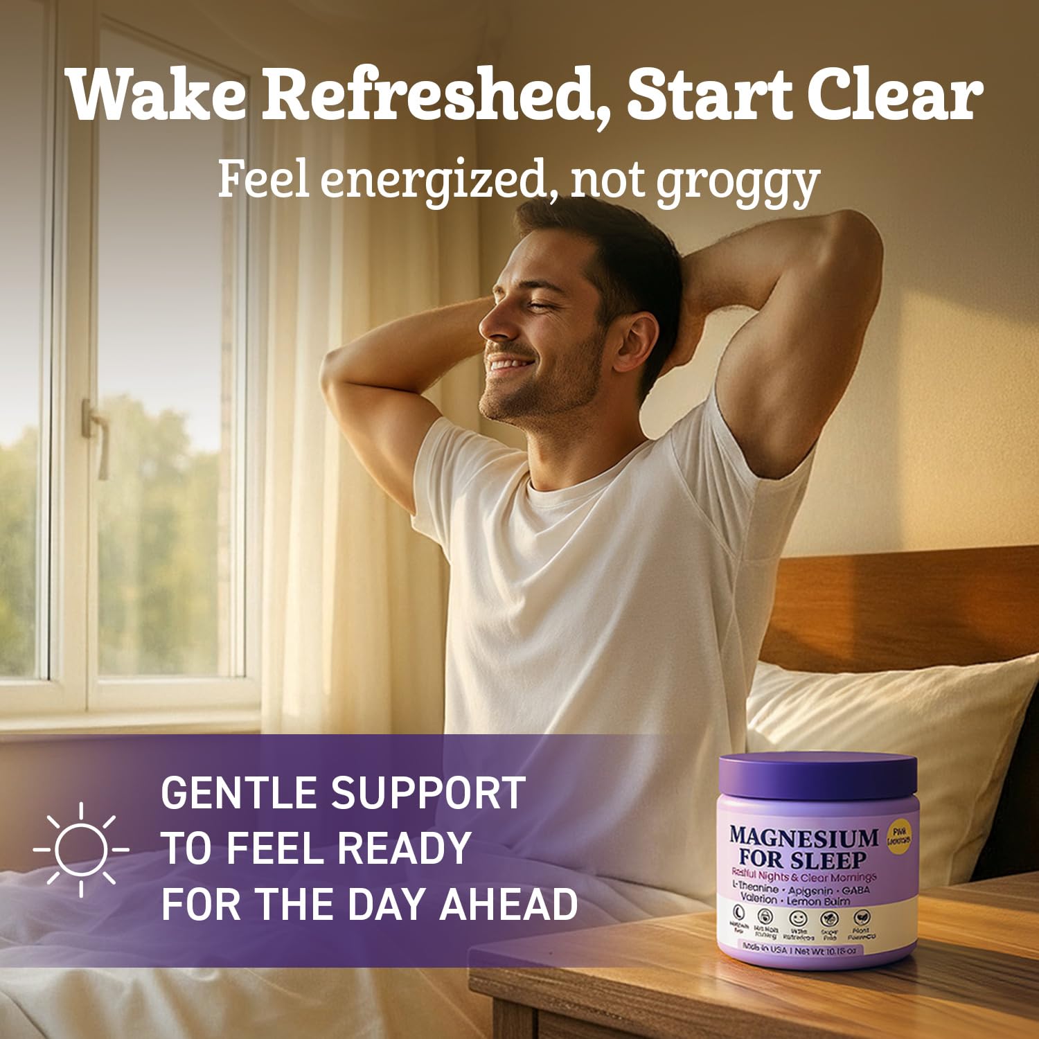 Magnesium Glycinate Powder for Sleep - Magnesium Sleep Aid Without Melatonin - Natural Sleep Drink Mix with GABA, L-Theanine, Apigenin, Valerian & Lemon Balm Dr. MatthewAu supplements