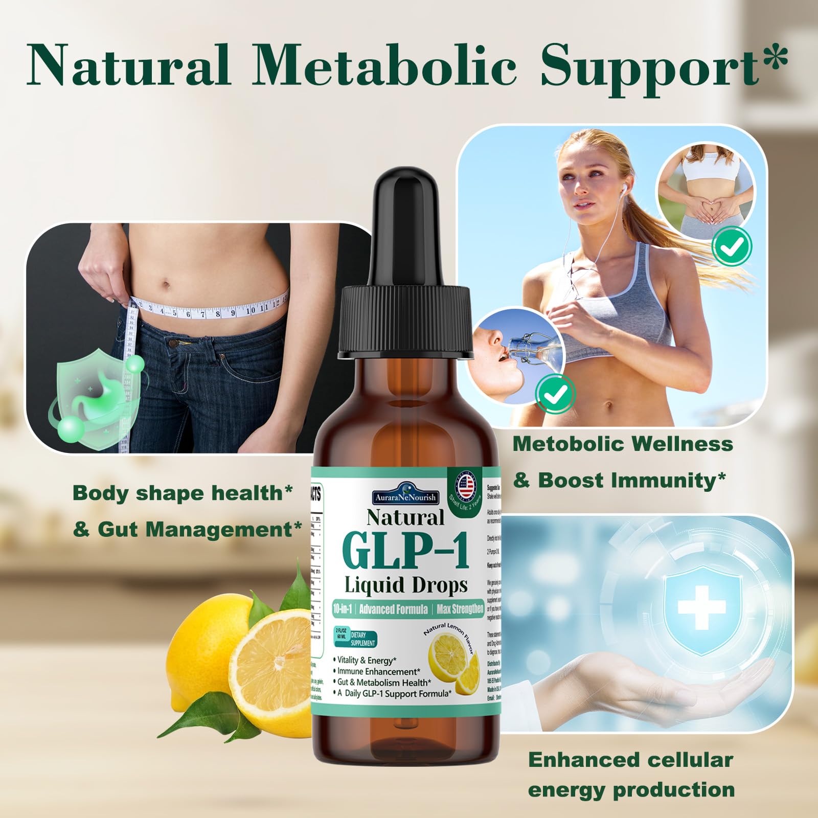 Berberine Supplement for Women and Men, 10-in-1 Formula w. Ceylon Cinnamon, Prebiotic Fiber & Green Tea Extract | Supports Metabolic Wellness, Gut & Digestive Health | Vegan, Gluten-Free AuraraNeNourishAu supplements