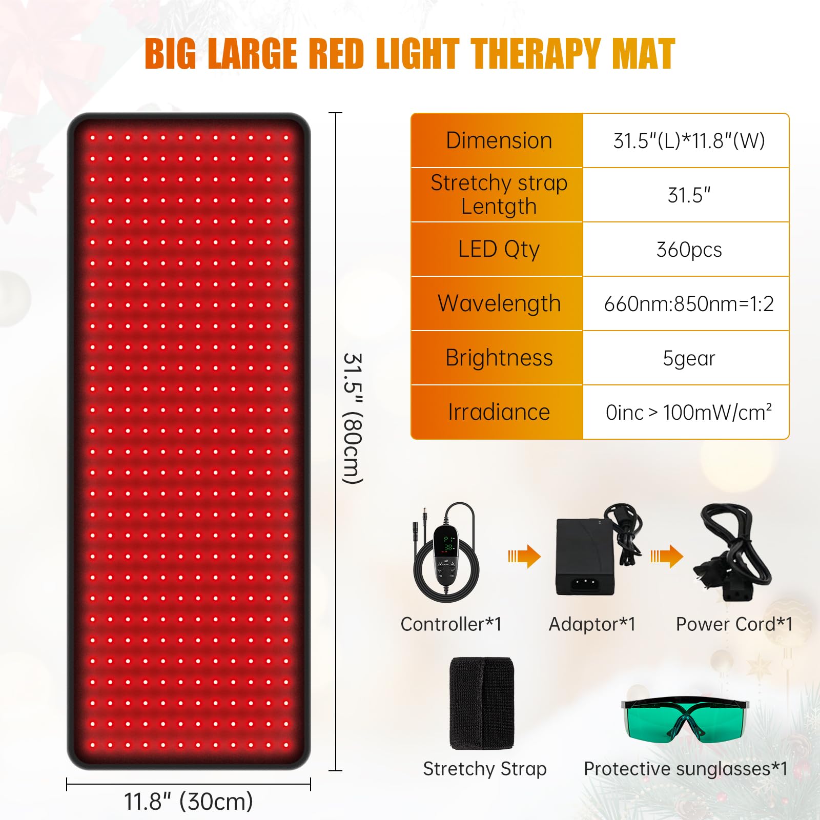 LED Red Light Therapy Pad Upgraded Large Size 660nm Red Light and 850nm Near Infrared Light AOCAAUPAu supplements