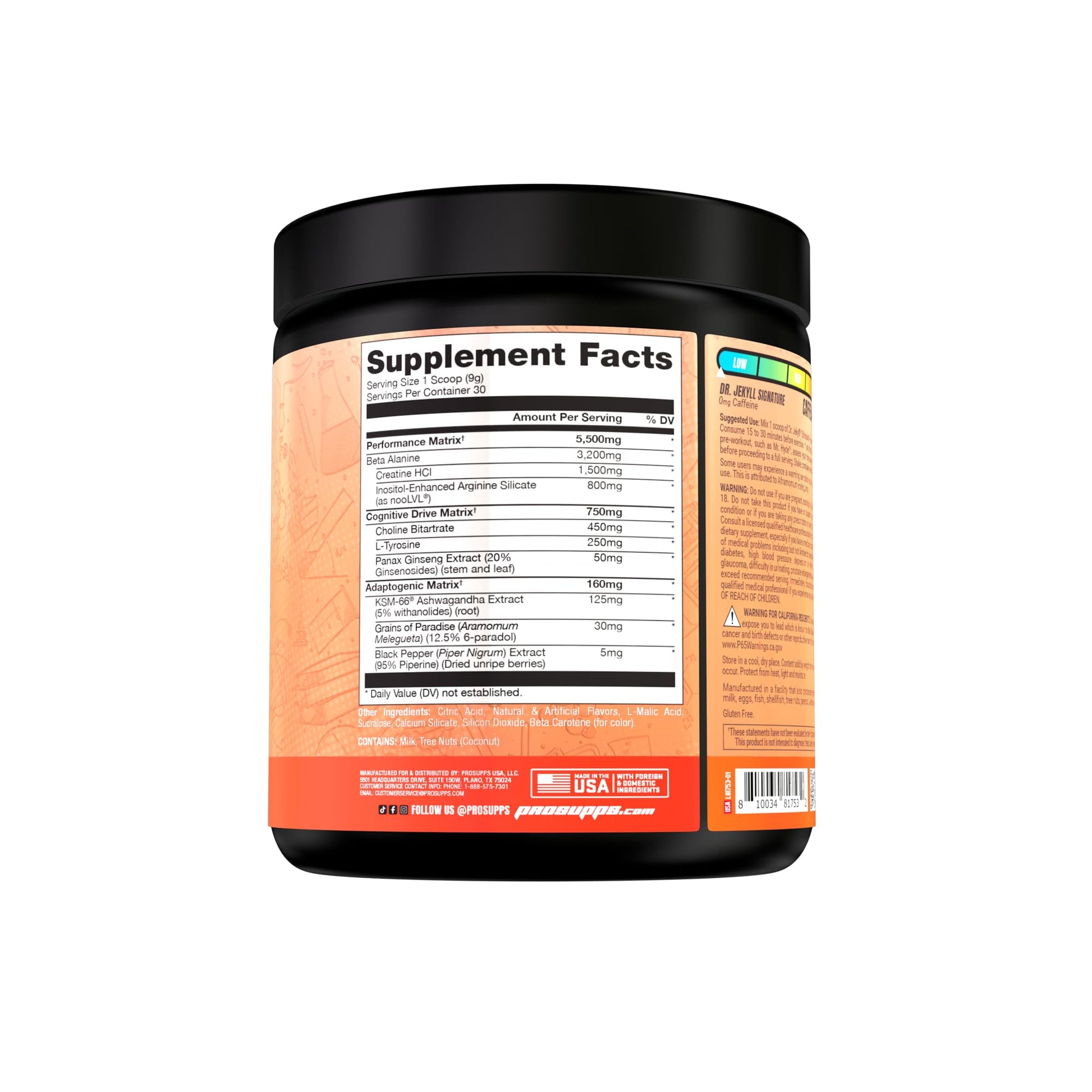PROSUPPS Dr. Jekyll Signature Pre-Workout Powder, Stimulant & Caffeine Free, Intense PROSUPPSAu supplements
