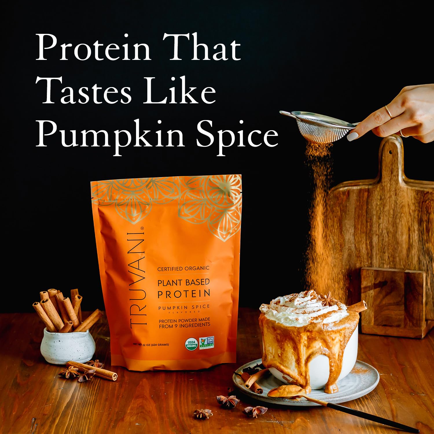 Truvani Organic Vegan Protein Powder Pumpkin Spice - 20g of Plant Based Protein TruvaniUS supplements