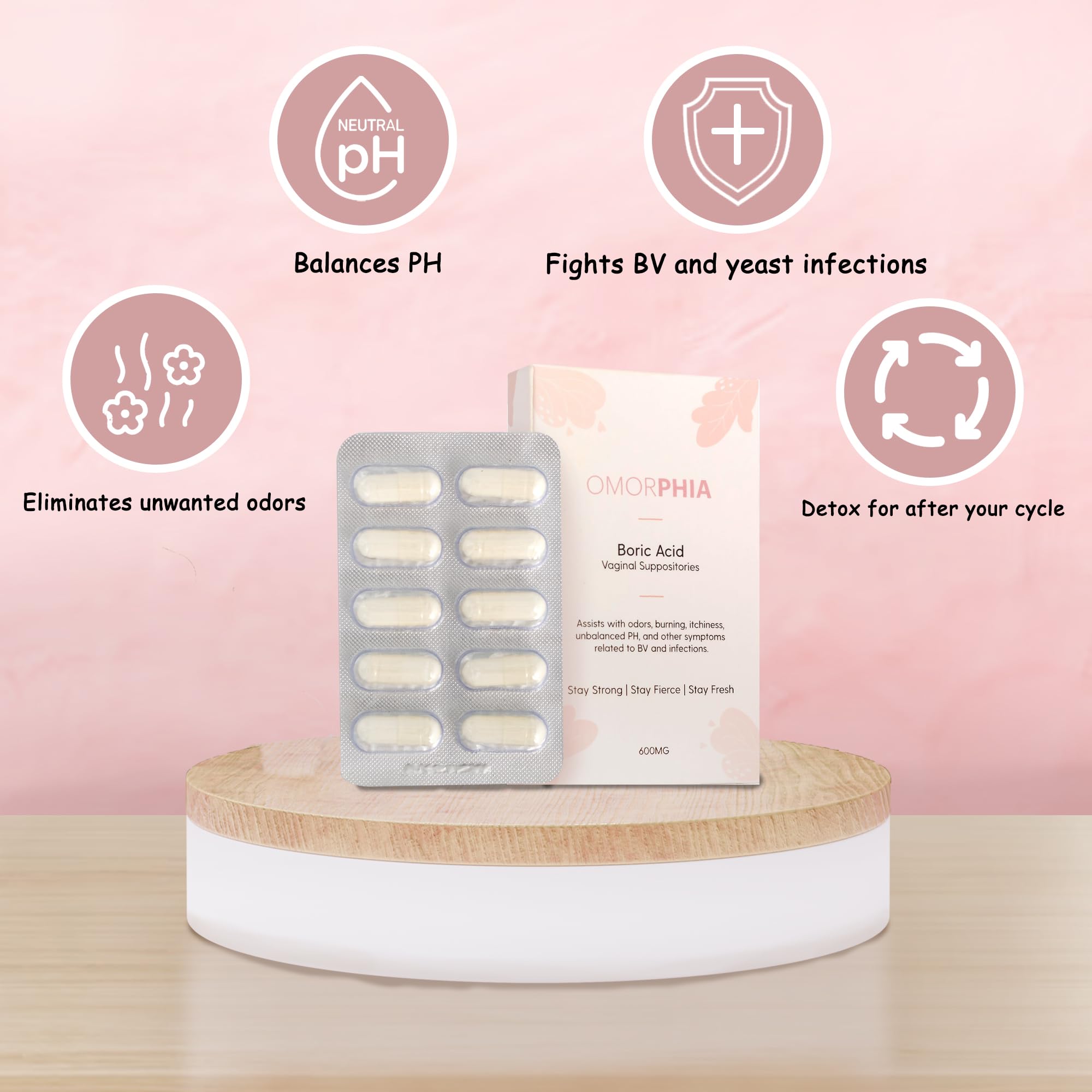 Omorphia Boric Suppositories - Powerful and Effective Approach - Promotes a Healthy Enviroment Shop OmorphiaAu supplements