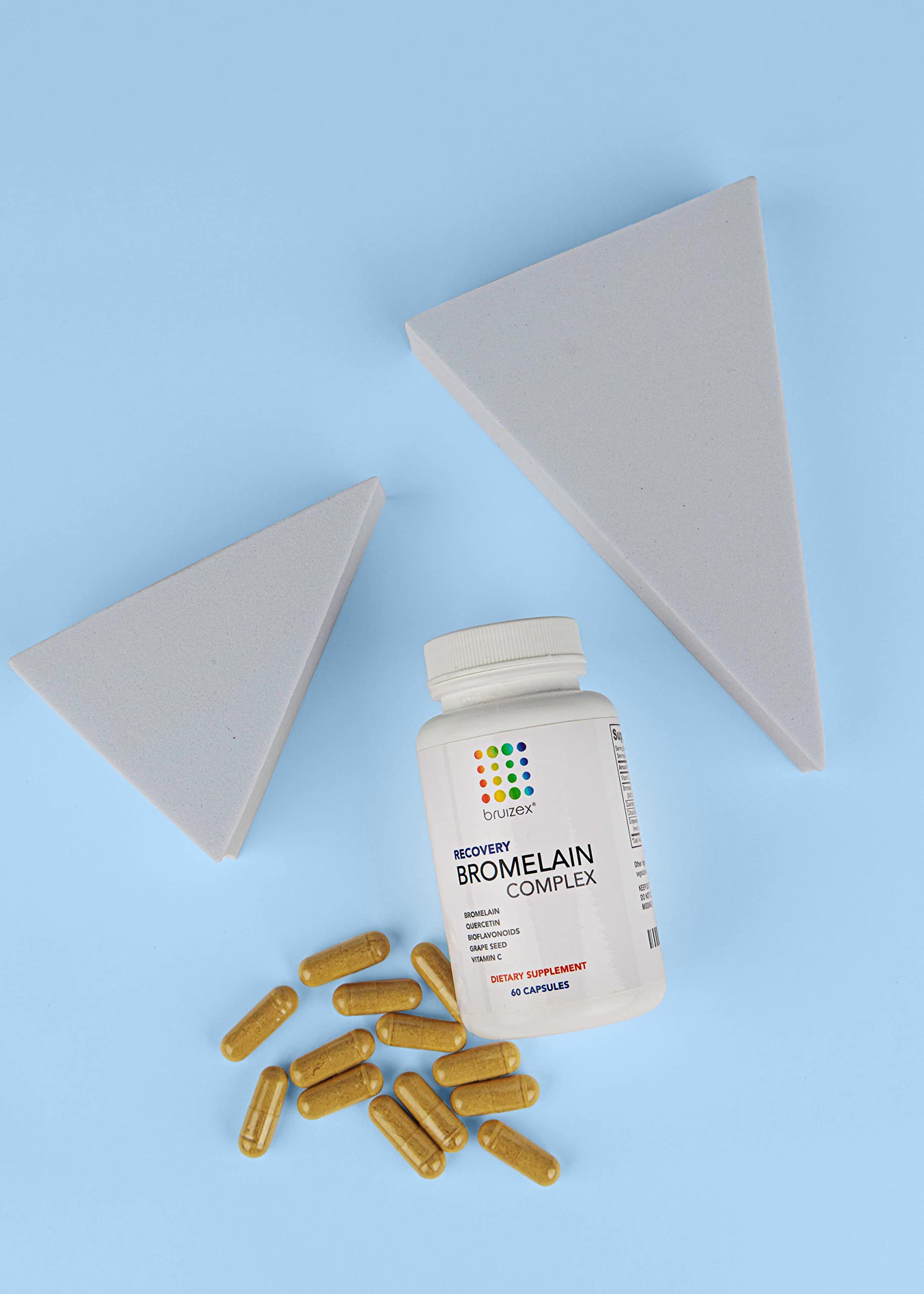 Bruizex Bromelain & Quercetin Recovery Complex - Post Surgery Recovery Bruising, Swelling Relief, Lymphatic Drainage - Post 360 lipo, BBL, Liposuction, Tummy Tuck - Non GMO - 60 Capsules BruizexAu supplements