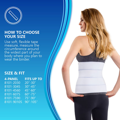 NYOrtho Abdominal Binder Lower Waist Support Belt - Compression Wrap for Men and Women NYOrthoUS supplements