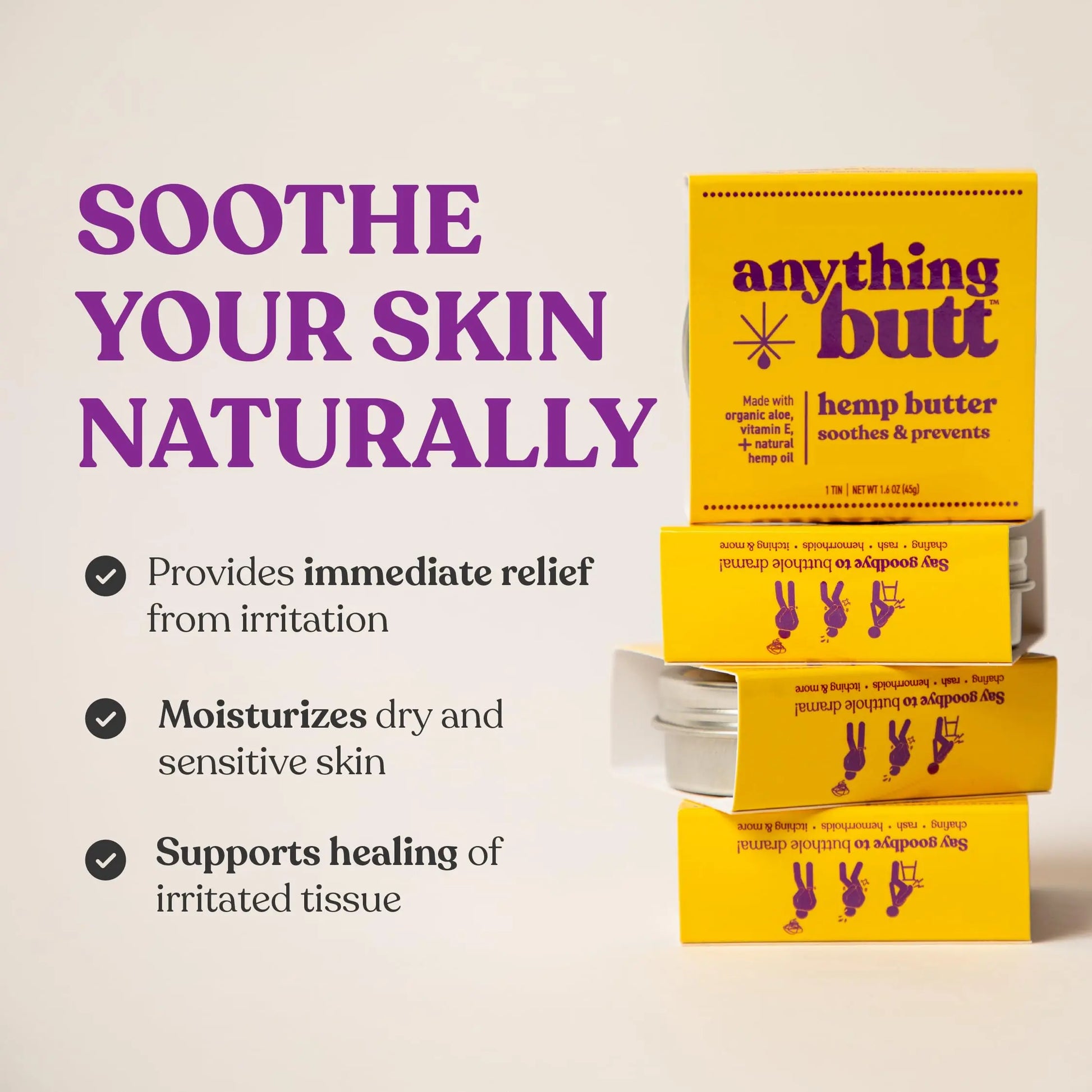 All-Natural Hemorrhoid Cream, Herbal Balm, Soothes Itching & Discomfort - Itch Hemorrhoid Soother Moisturizes for Itching, Rashes, Dryness, and Chafing Anything ButtAu supplements