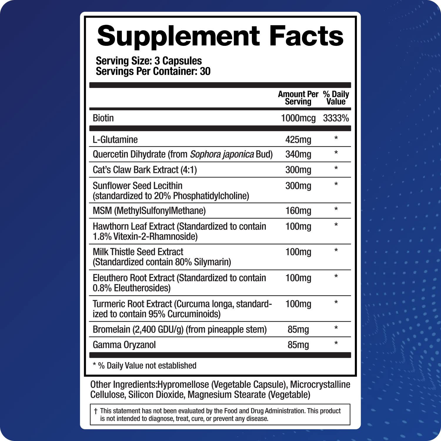 BioMatrix Leaky Gut Repair Supplement w/Glutamine, Quercetin, Cat's Claw, MSM, SIBO, Prebiotic Support, Intestinal Barrier Revive for Men and Women | 60-Day Supply – Leaky Gut-X BioMatrixAu supplements