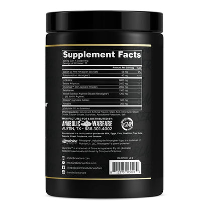 Anabolic Warfare Veiniac Muscle Pump Activator Supplement Stimulant Free Pre-Workout Anabolic WarfareUS supplements