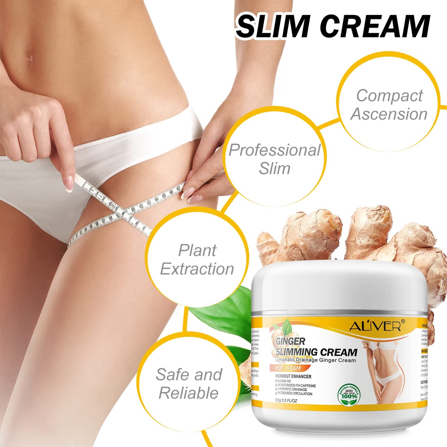 VOGSIG Anti Cellulite Slimming Cream Gel, Hot Cream, Ginger Fat Burning Weight Loss Full VOGSIGUS supplements