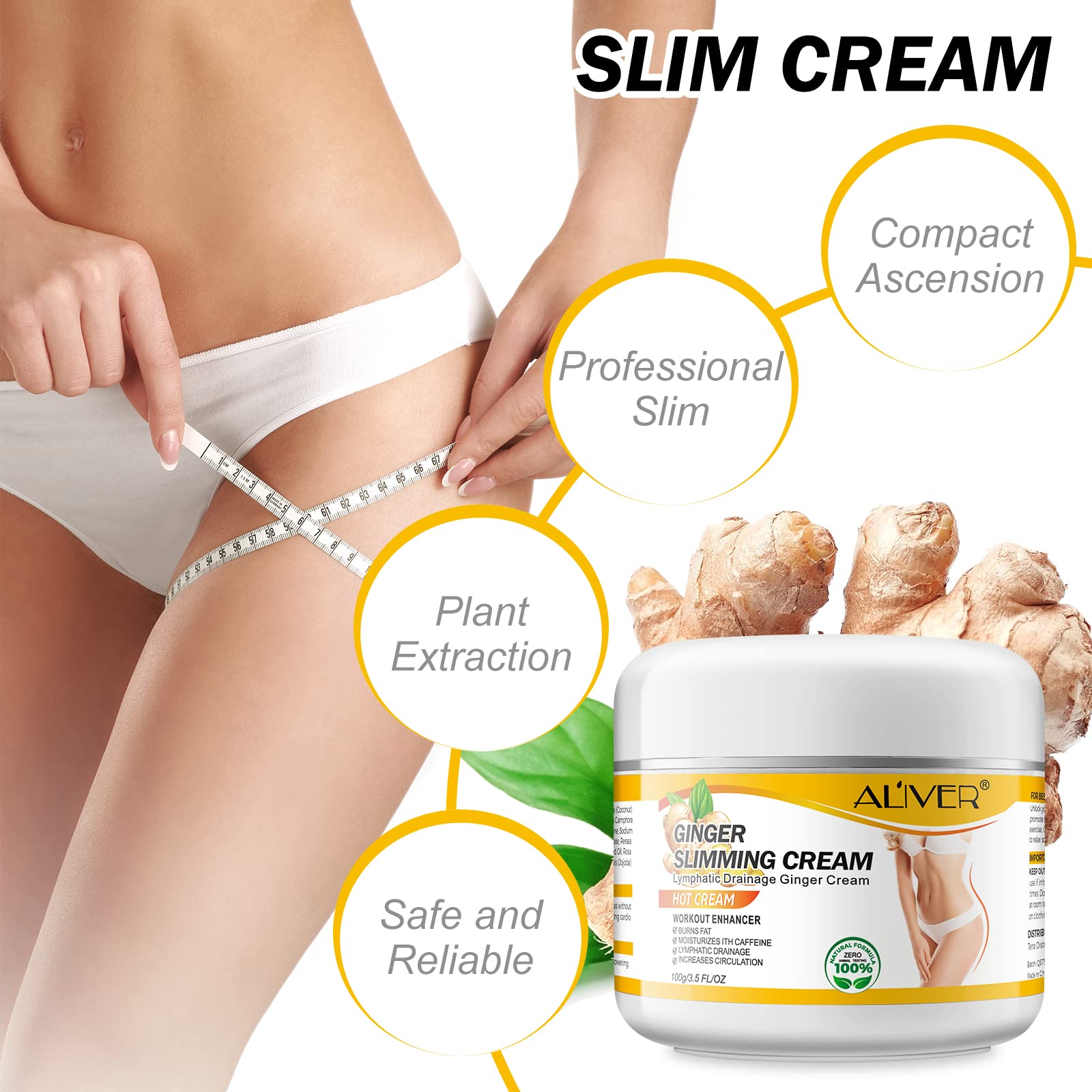 VOGSIG Anti Cellulite Slimming Cream Gel, Hot Cream, Ginger Fat Burning Weight Loss Full VOGSIGUS supplements