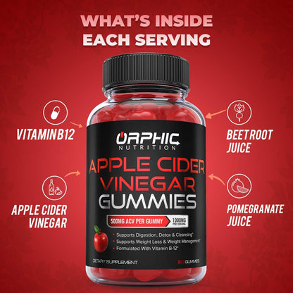 Apple Cider Vinegar Gummies - 1000mg - Formulated to Support Weight ORPHIC NUTRITIONUS supplements