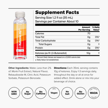 H.V.M.N. Ketone IQ - Get Your Fuel from Ketones. No Sugar, No Salt, No Caffeine. 30 Servings H.V.M.N.US supplements