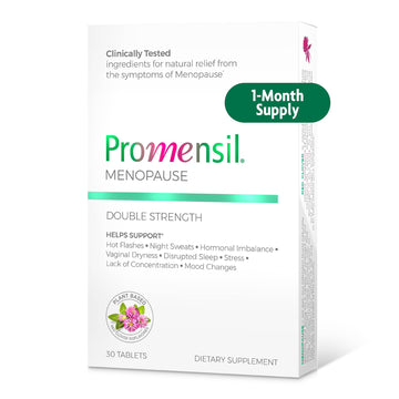 Promensil Menopause Double Strength - Menopause Supplements for Women, Red Clover Isoflavones, Helps Support Hot Flashes, Night Sweats, Restlessness - 30 Count PromensilAu supplements
