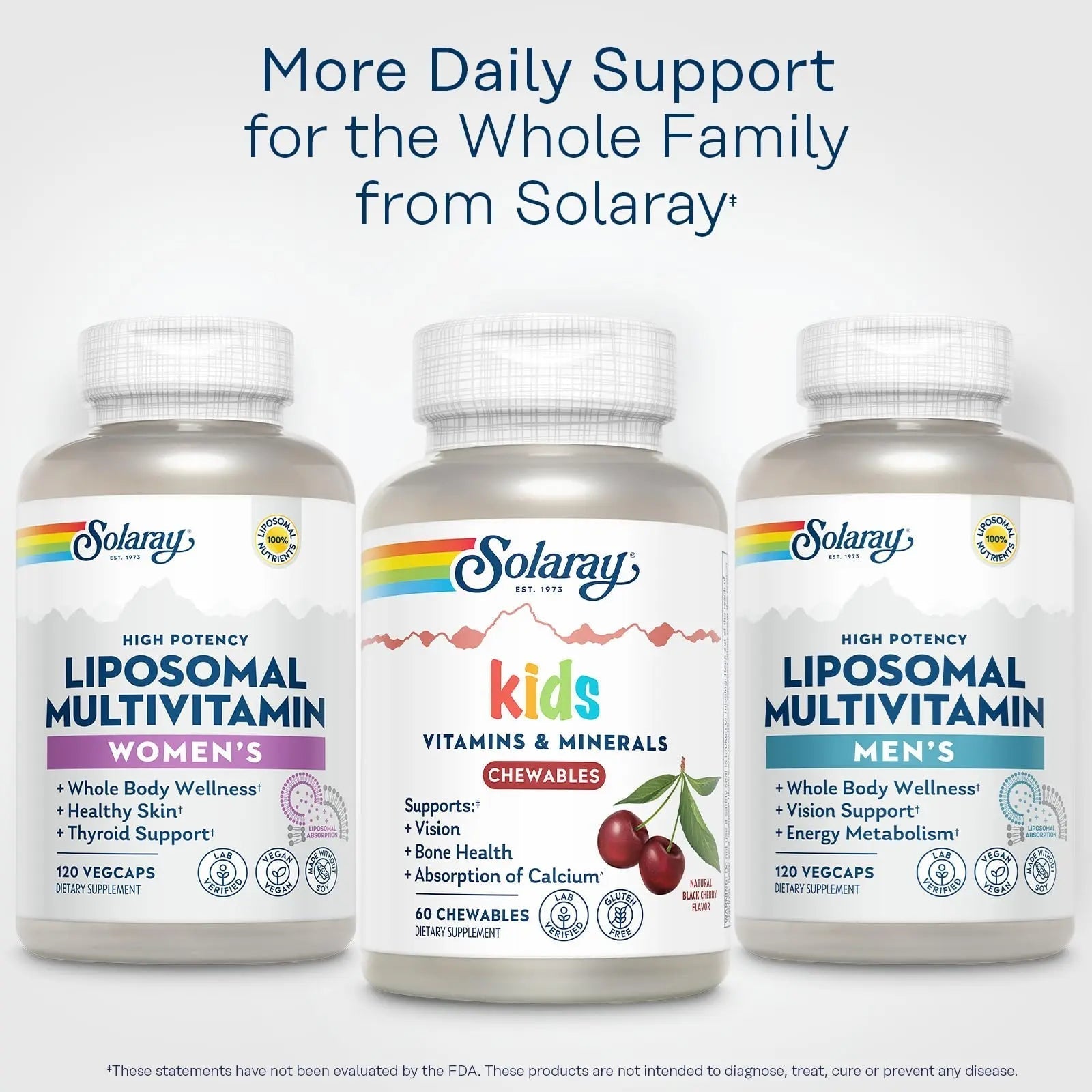 SOLARAY Childrens Vitamins & Minerals Complete Multivitamin for Kids Great Black Cherry Flavor SOLARAYAu supplements