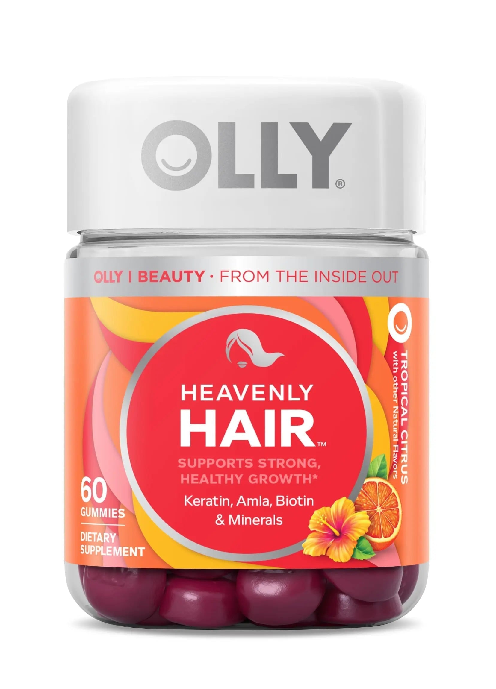 OLLY Hair Gummy 60ct & Kids Multivitamin Gummy Worms 70ct Supplement Bundles OLLYAu supplements