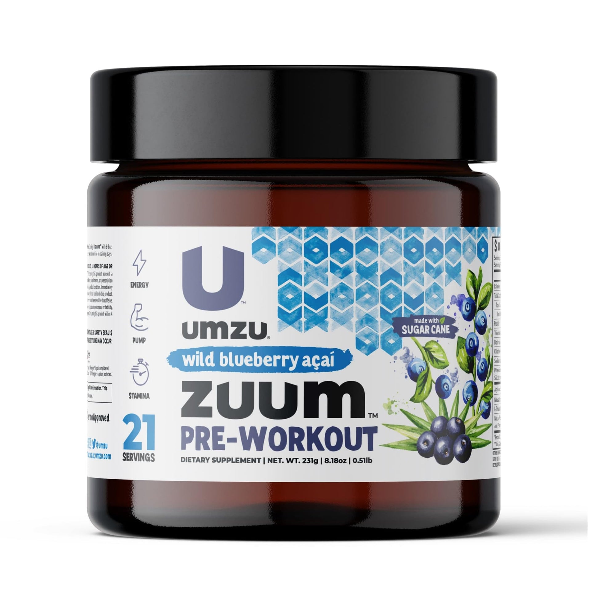 UMZU Zuum Pre-Workout Wild Blueberry Acai UMZUAu supplements