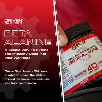 Driven Nutrition Beta Alanine, Unflavored - Preworkout Carnosine Booster for Physical Driven NutritionUS supplements