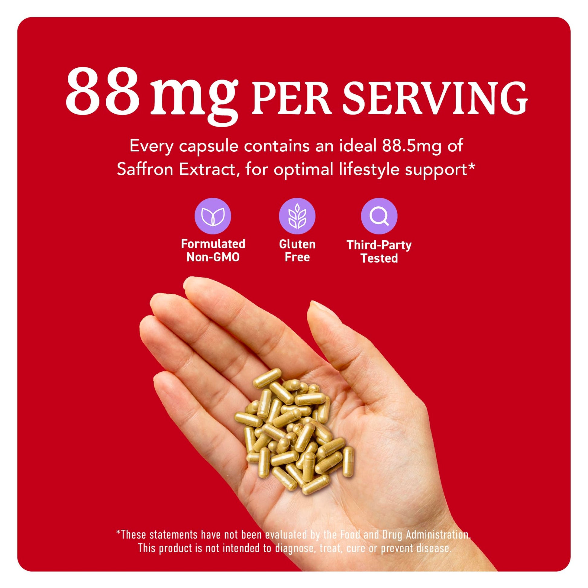 Saffron Supplements 88.5mg | 3-Month Supply | Pure Saffron Extract Capsules for Mood, Focus, Eye Health & Energy Balance Support | Crocus Sativus Extract | Gluten-Free & Non-GMO | 90 Capsules SMNutritionAu supplements