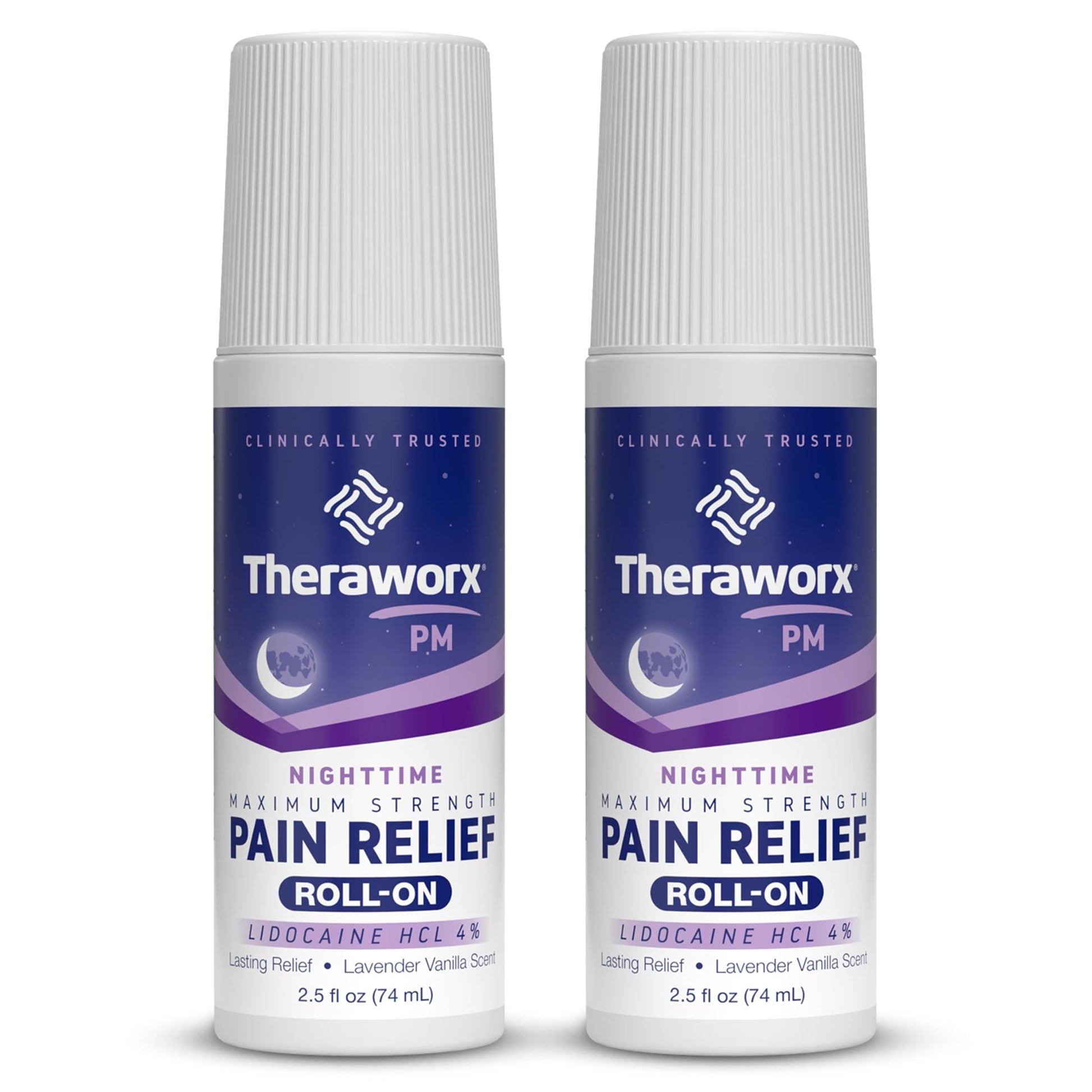 Theraworx Nighttime Maximum Strength Pain Relief Roll-on with Lidocaine – 2.5 oz - 2 Count TheraworxAu supplements