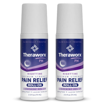 Theraworx Nighttime Maximum Strength Pain Relief Roll-on with Lidocaine – 2.5 oz - 2 Count TheraworxAu supplements