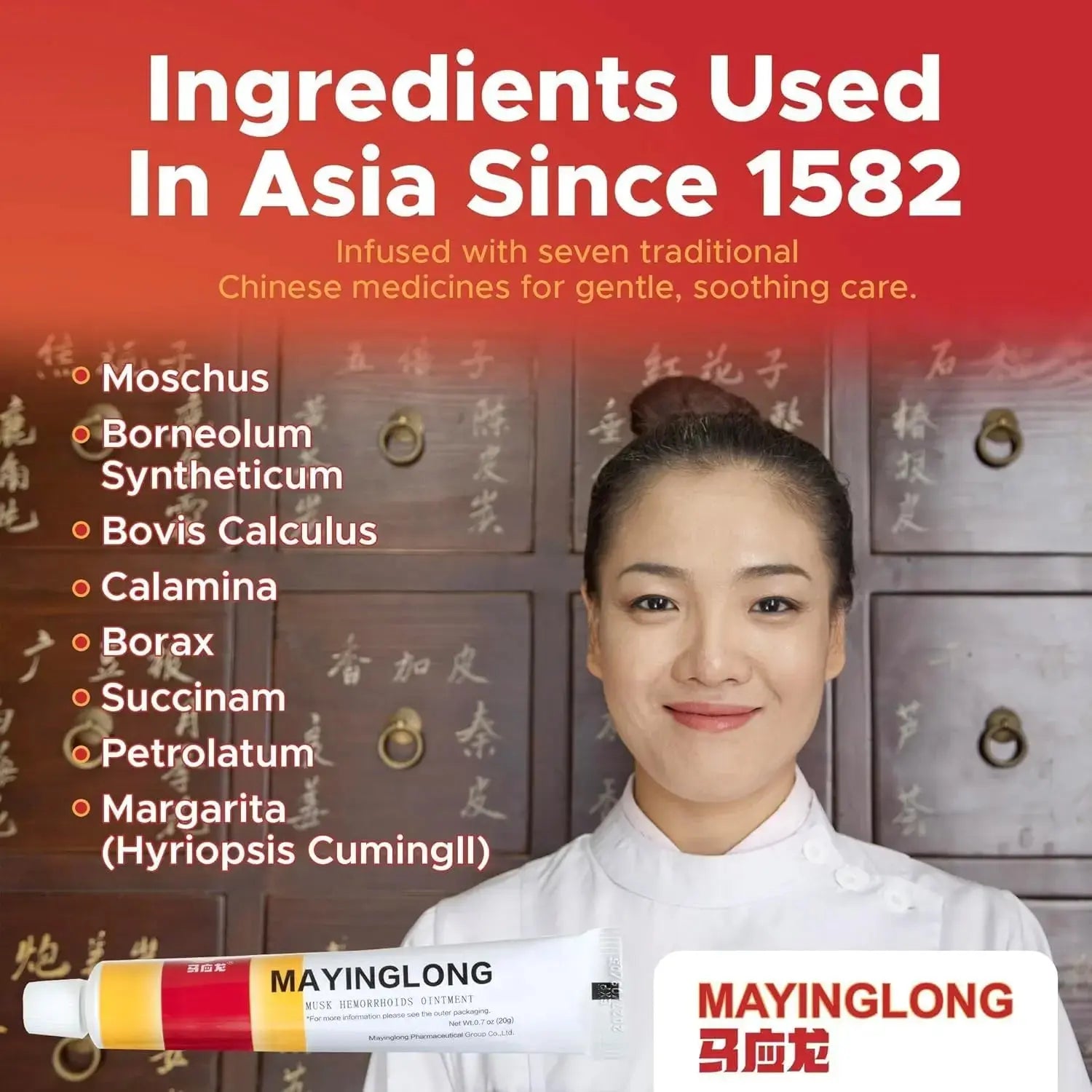 Mayinglong Musk Hemorrhoids Ointment - (20 Grams) Maximum Strength Formula for Hemorrhoidal Fast Relief, Soothes Itching, Burning & Discomfort - Fast-Acting Relief (0.71 oz Tube) MayinglongAu supplements