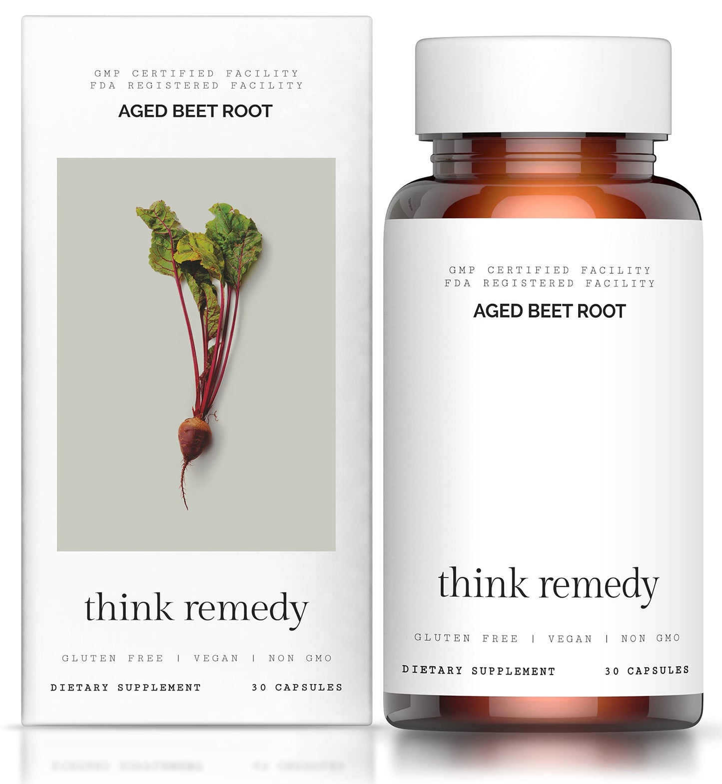 Think Remedy Aged Beet Root Capsules - Beet Pills for Stamina - Organic Beet Root Powder Think RemedyUS supplements