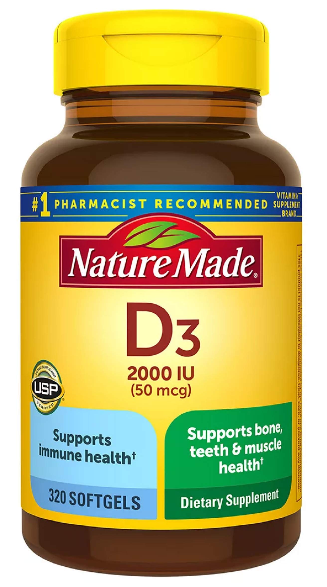 Nature Made Vitamin D3 2000iu 320 Ct. Soft Gels (Packaging May Vary) Nature MadeAu supplements