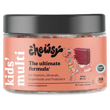Chewsy Kids’ Multivitamin, Delicious Candy-Style Daily Vitamin Chews + Probiotics + Superfoods, Wild Berry Flavor Chewable Fruity Supplement Chews CHEWSYAu supplements