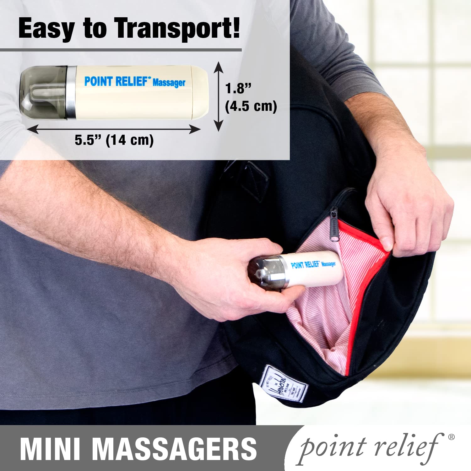 Point Relief 14-1050 Mini Massager for Handheld Targeted Massage Therapy Relieve Muscle Pain Point ReliefAu supplements