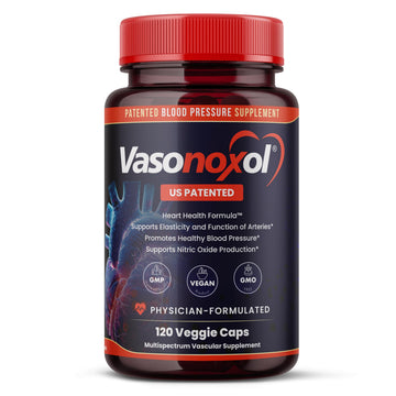 Vasonoxol U.S. Patented Nitric Oxide Supplement for Blood Pressure Support 2880mg - Physician Formulated Vascular Health Formula with L-Arginine & L-Citrulline - Vegan, Non-GMO (120 Capsules) PanoxolAu supplements