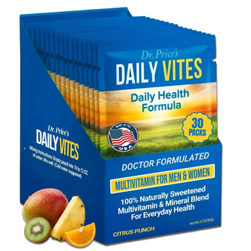 Dr. Price's Multivitamin for Women and Men | Tropical 30 Servings | Daily Supplement Powder with Vitamin C, B Complex & Minerals | Dr. Price's VitaminsAu supplements