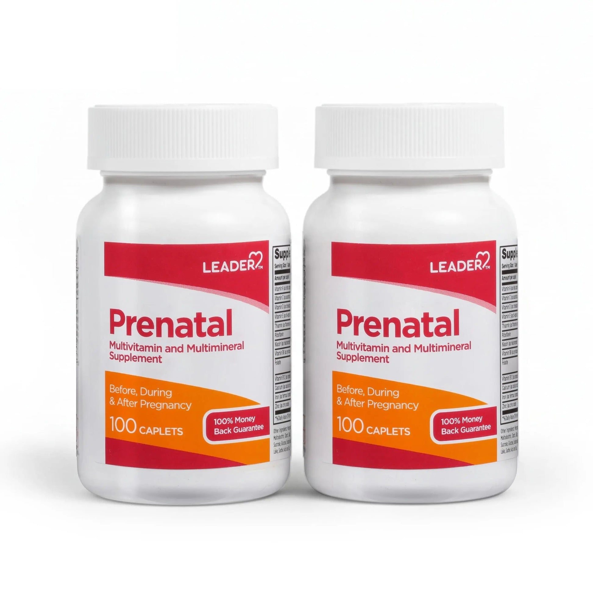 Leader Prenatal Multivitamin with 800mcg Folic Acid & Essential Nutrients for Healthy Pregnancy & Fetal Development, High Potency Vitamin LeaderAu supplements