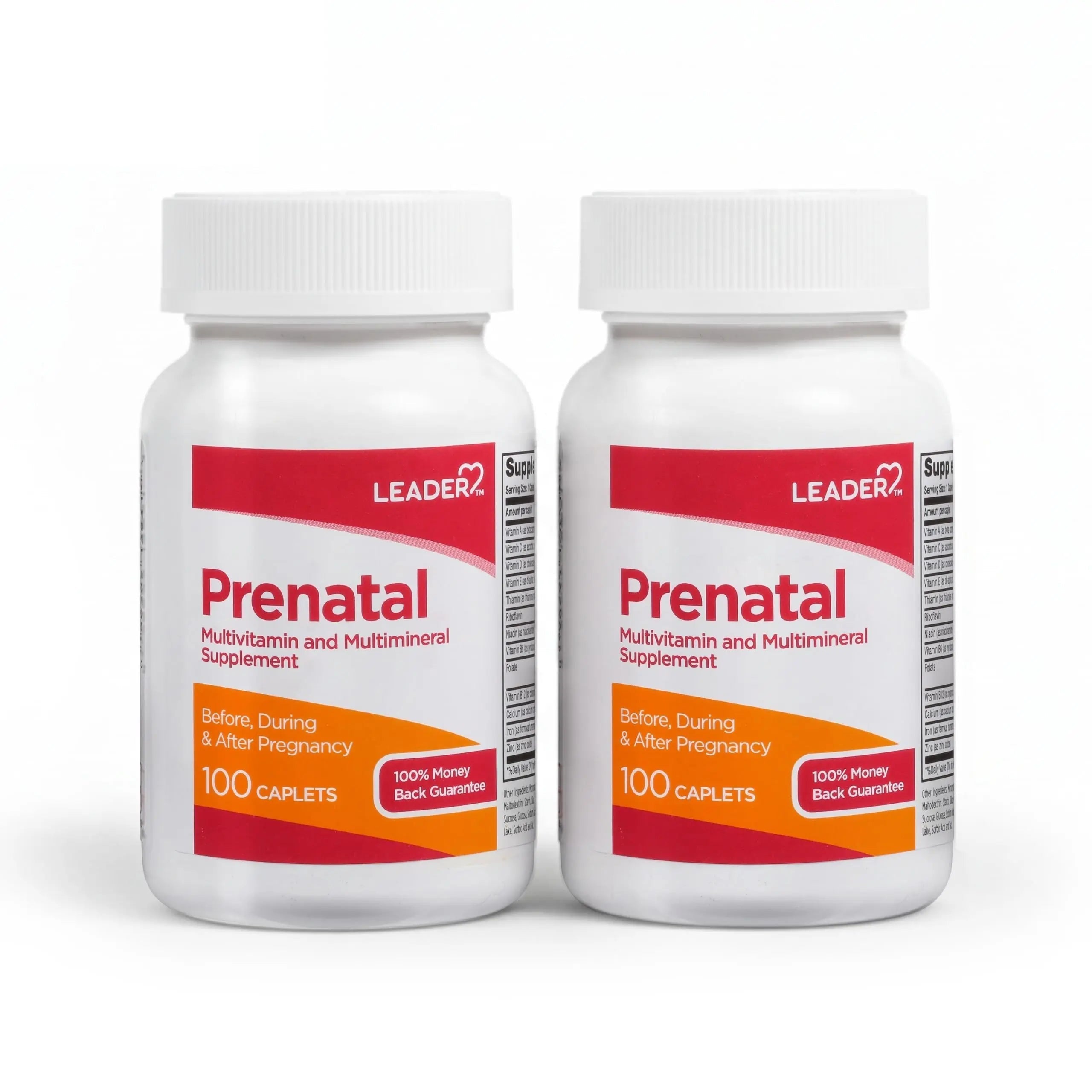 Leader Prenatal Multivitamin with 800mcg Folic Acid & Essential Nutrients for Healthy Pregnancy & Fetal Development, High Potency Vitamin LeaderAu supplements