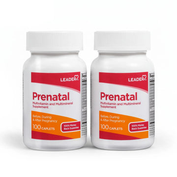 Leader Prenatal Multivitamin with 800mcg Folic Acid & Essential Nutrients for Healthy Pregnancy & Fetal Development, High Potency Vitamin LeaderAu supplements