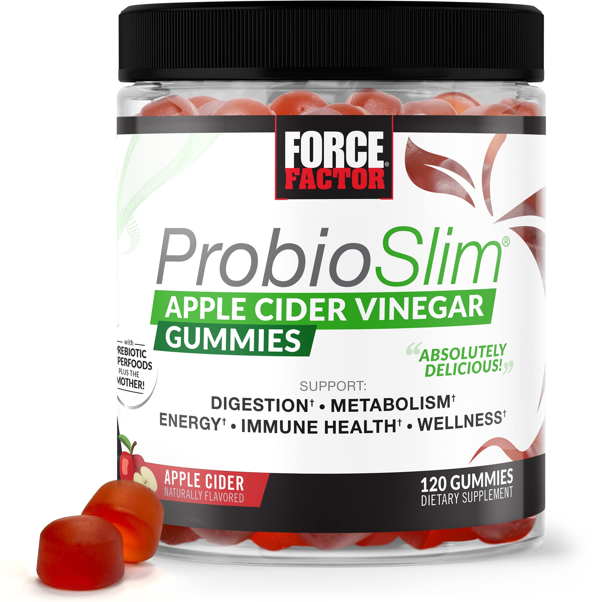 Force Factor ProbioSlim Apple Cider Vinegar Gummies with Organic, LactoSpore & Nature' Force FactorUS supplements