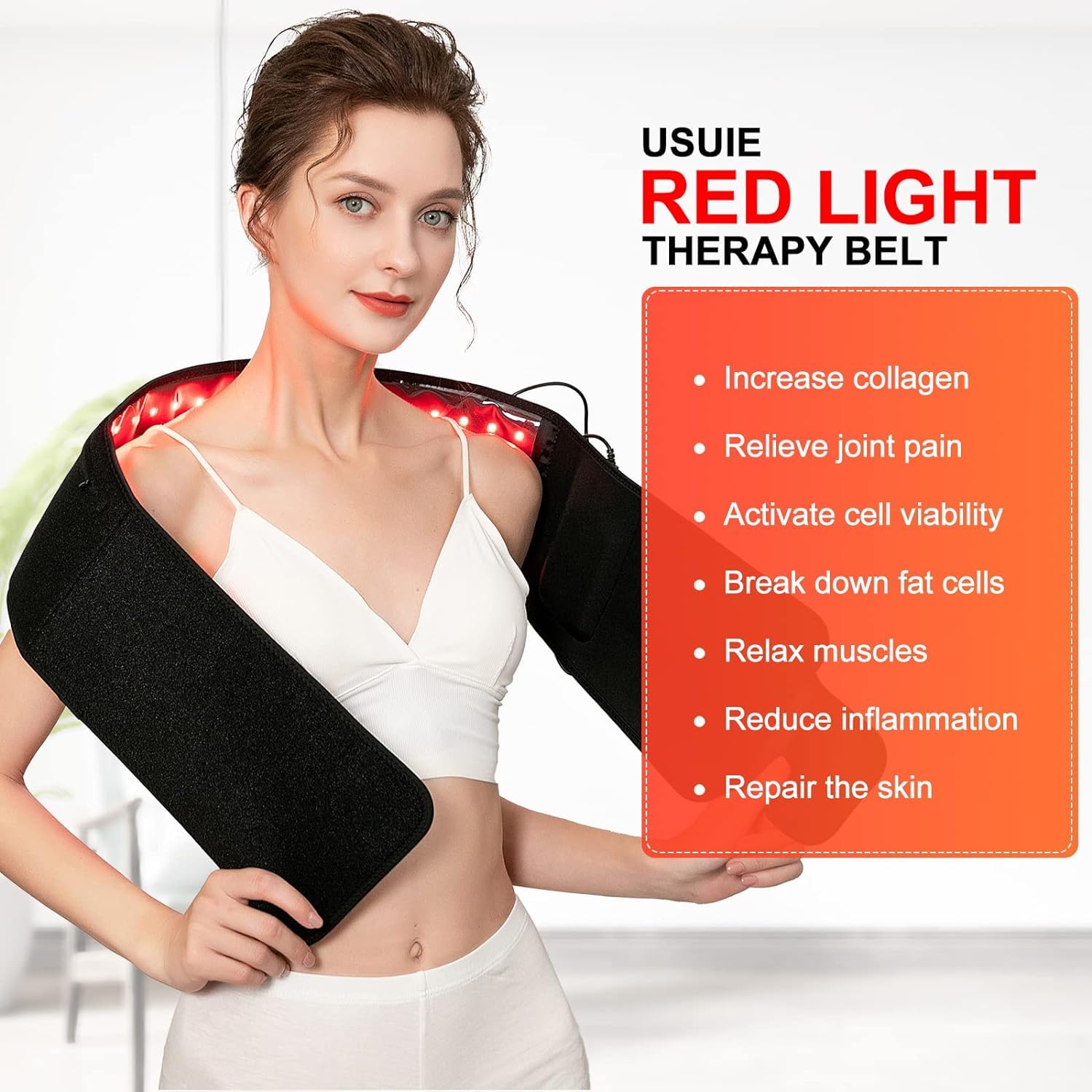 USUIE Red Light Therapy Belt, Infrared Light Therapy Wrap Red Light Therapy Device USUIEAu supplements