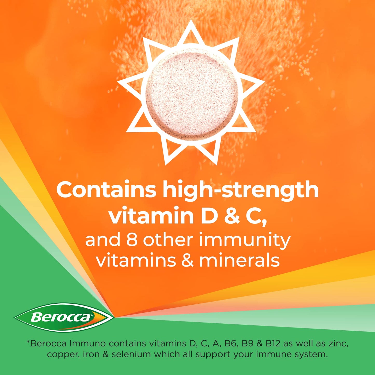 Berocca Immuno Effervescent Tablets, 11 Vitamins and Minerals, Including Vitamins D, C BeroccaUS supplements