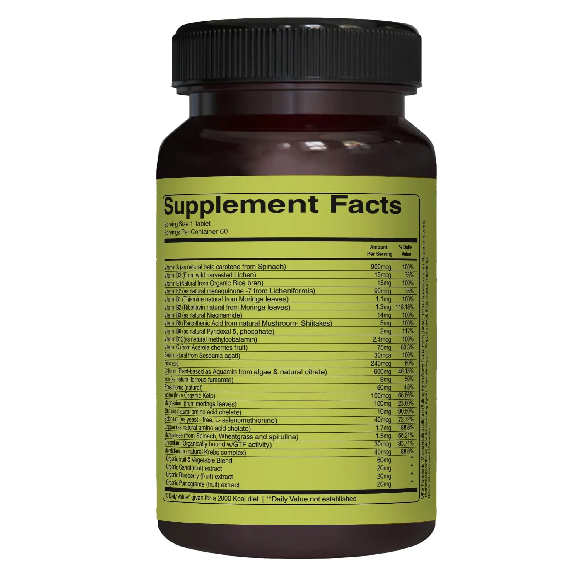 Pure Nutrition Whole Food Multivitamin for Women | 60 Tabs | One-A-Day | 100% RDA | 24 Natural Vitamins and Minerals | PURE NUTRITION NATURAL TREASURESAu supplements
