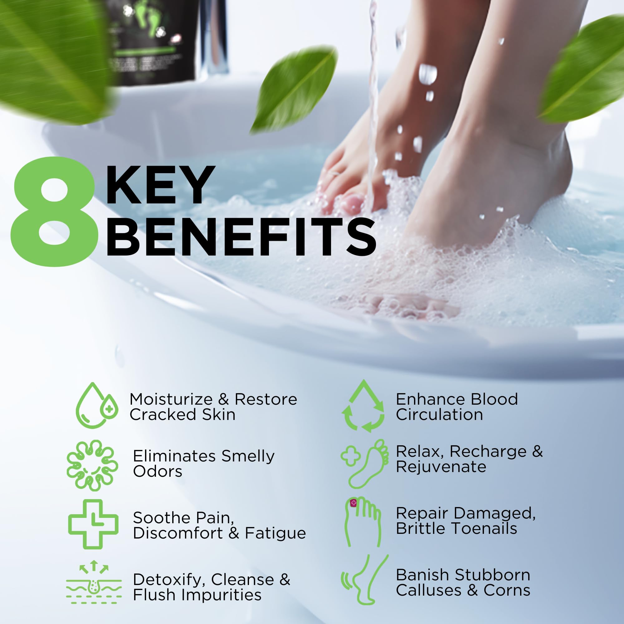 Tea Tree Oil Foot Soak with Epsom Salt - Made in USA - for Toenail Athletes Foot DAILY REMEDYUS supplements