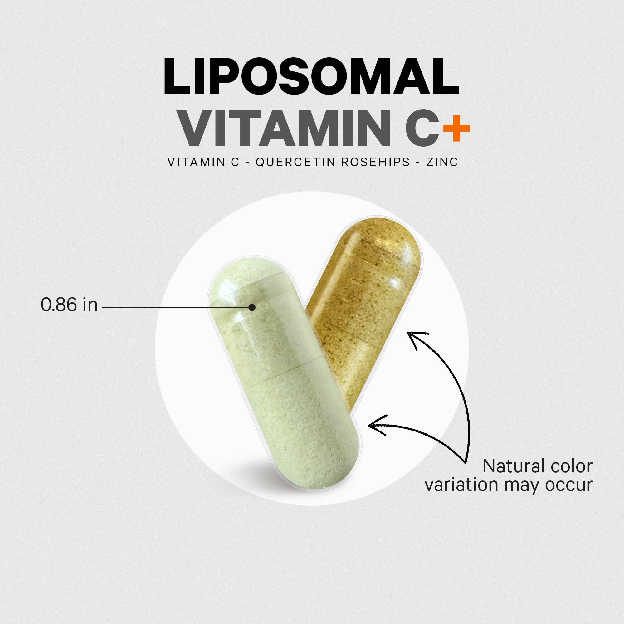 Codeage Liposomal Vitamin C 1500mg with Zinc, Elderberry, Citrus Bioflavonoids Grapefruit, Lemon, Orange Powder, Quercetin & Rose Hips Fruit – Vegan Supplement - Non-GMO, Vegan Pills, 180 Capsules CodeageAu supplements