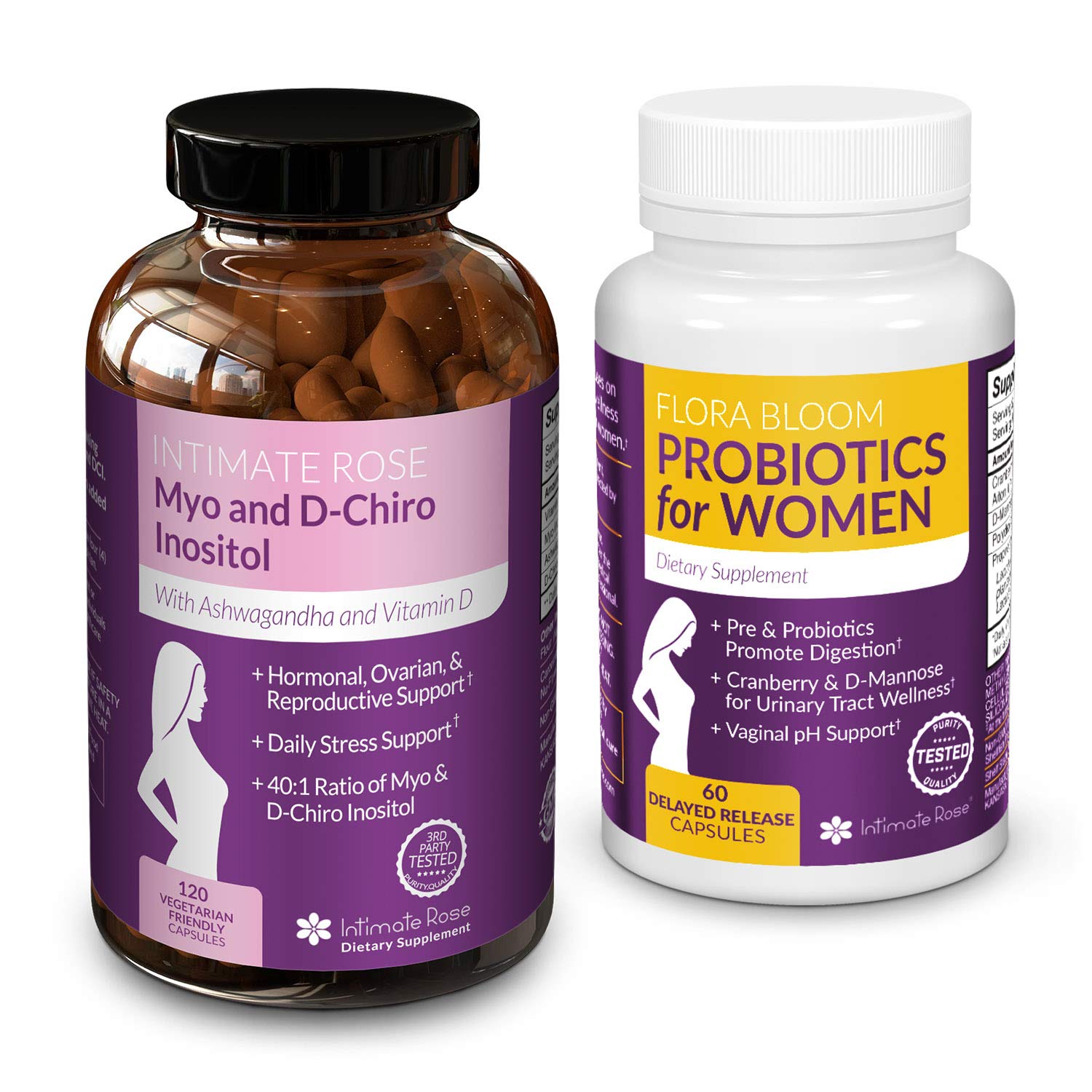 Save 10% on Myo-Inositol & D-Chiro Inositol 40:1 Blend & Vaginal Probiotics for Women Intimate RoseUS supplements