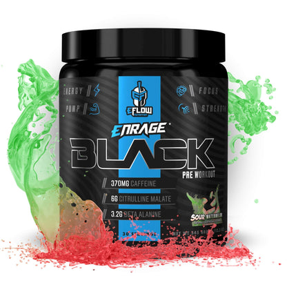eFlow Nutrition Enrage Black High Stimulant Pre Workout Supplement - Preworkout Powder eFlow NutritionUS supplements