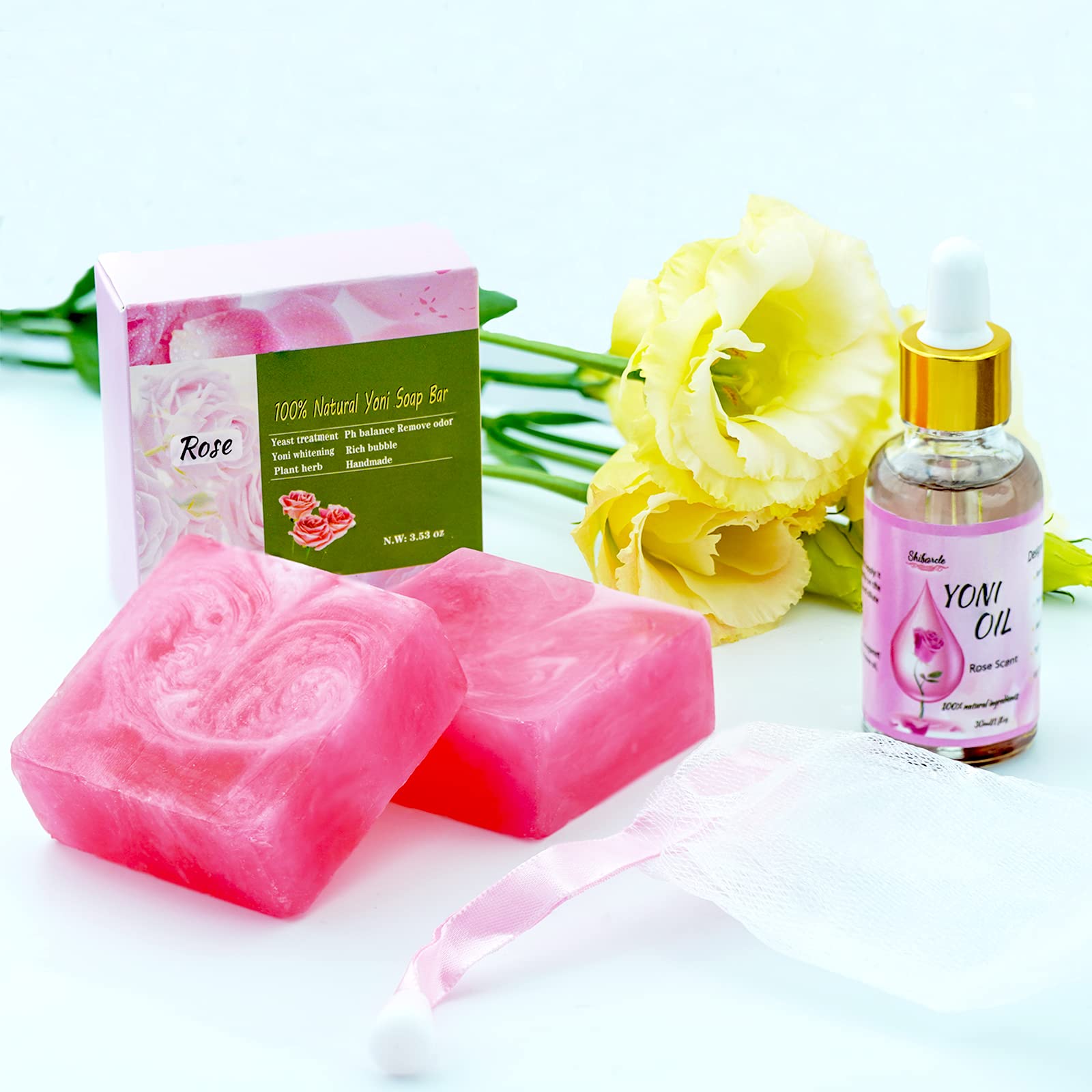 Yoni Soap Bars and Natural Yoni Oil Set, Yoni Oil Vaginal Wash for Women Feminine Wash Vaginial ShibarcleAu supplements
