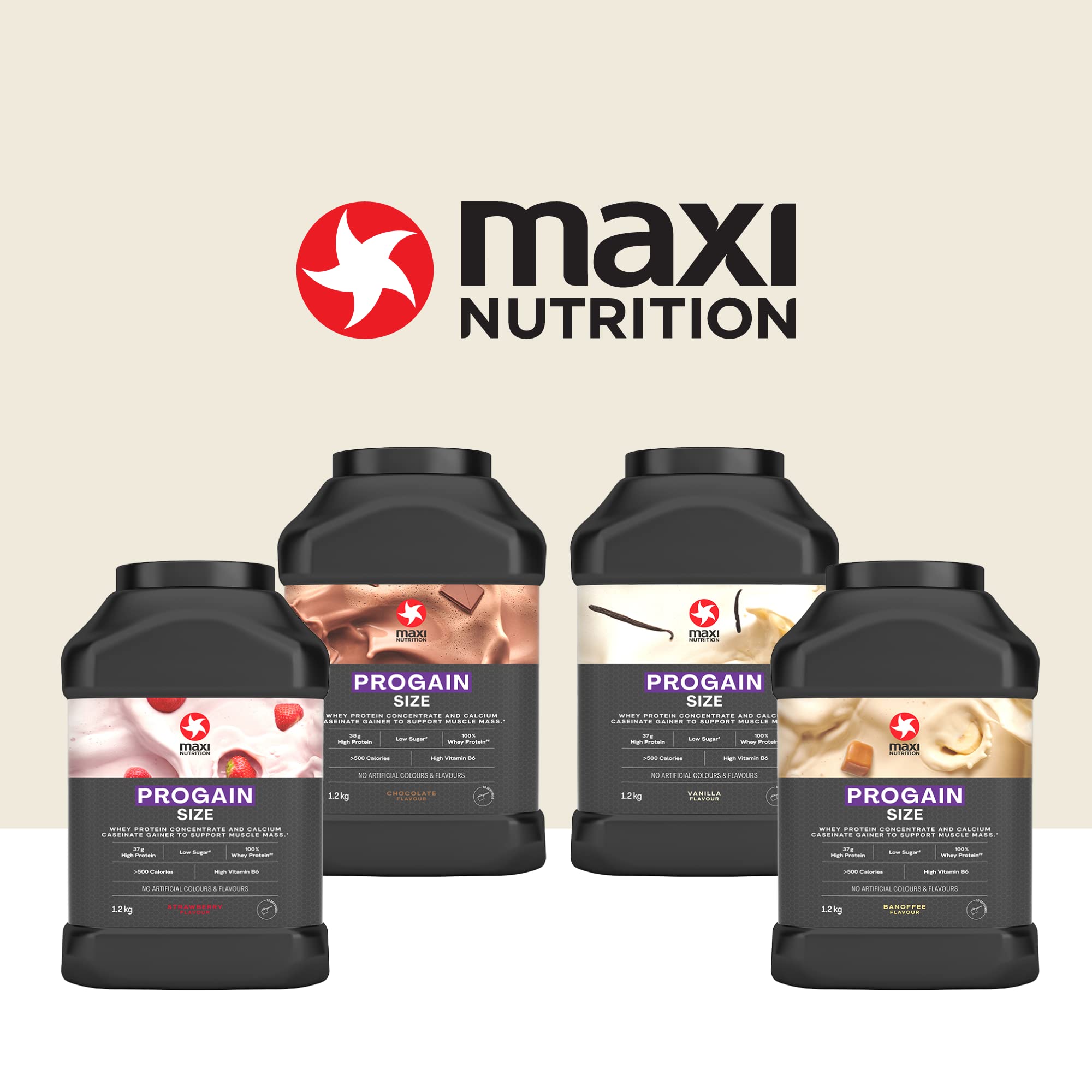 MaxiNutrition - Progain, Banoffee - Whey Protein Powder for Size & Muscle Mass – Low Sugar MaxiNutritionAu supplements