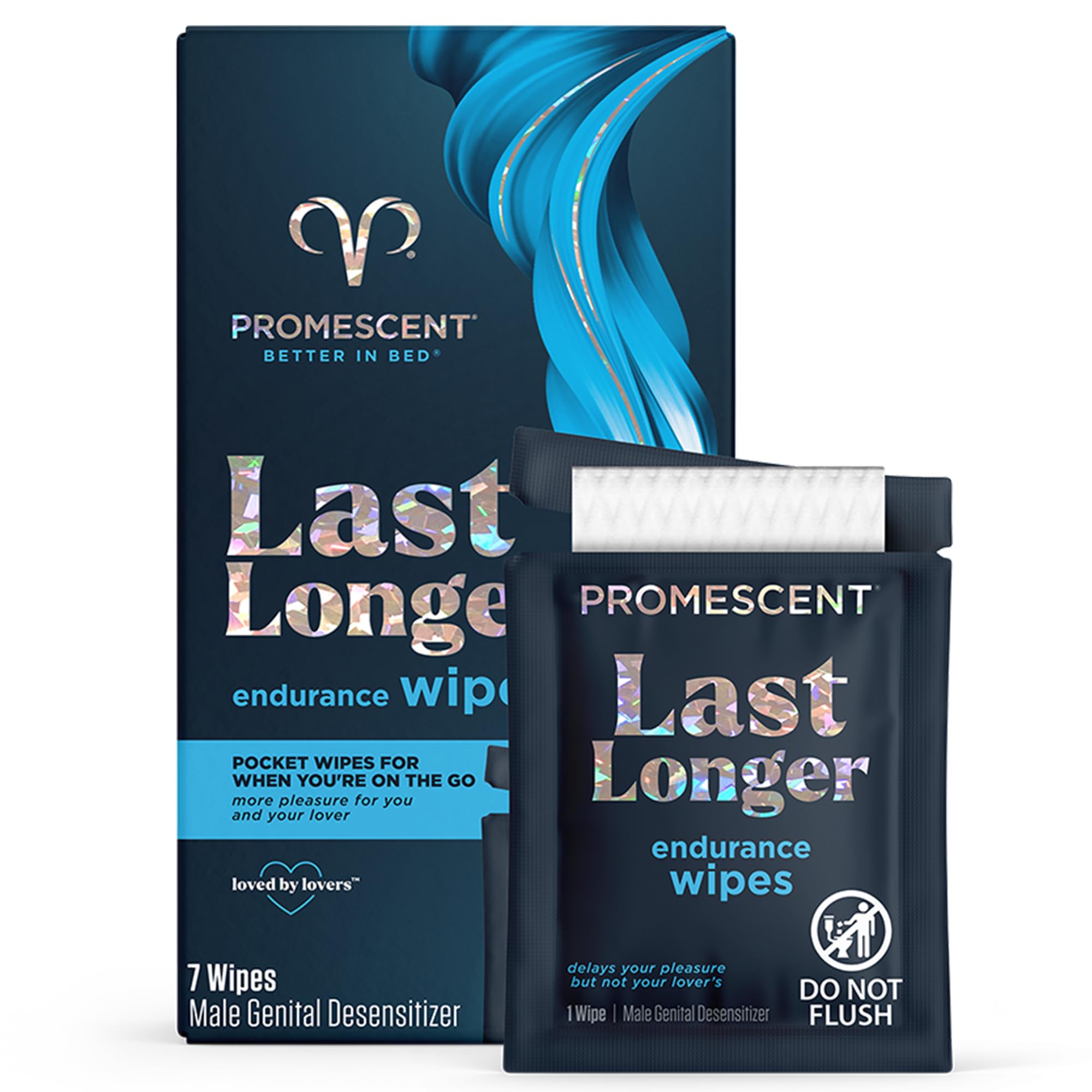Promescent Delay Wipes Sexual Enhancer for Men to Last Longer in Bed, Extended Climax Control with Benzocaine for Male Genital Desensitizing - Increase Duration (7 Count) PromescentAu supplements