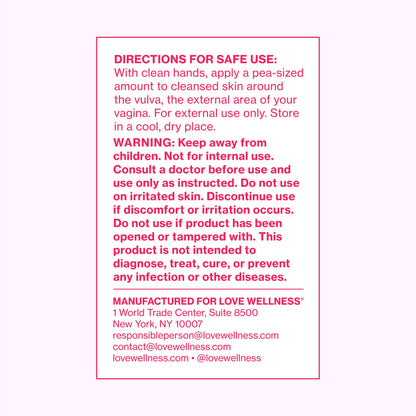 Love Wellness Comfy Cream Vulva & Vaginal Moisturizer - 1.01 oz Love WellnessUS supplements