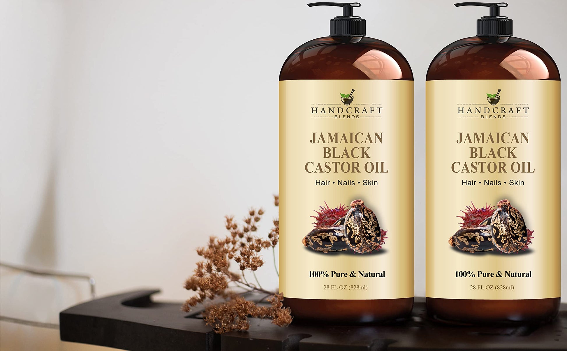 Handcraft Blends Jamaican Black Castor Oil for Hair Growth, Eyelashes and Eyebrows Handcraft BlendsAu supplements