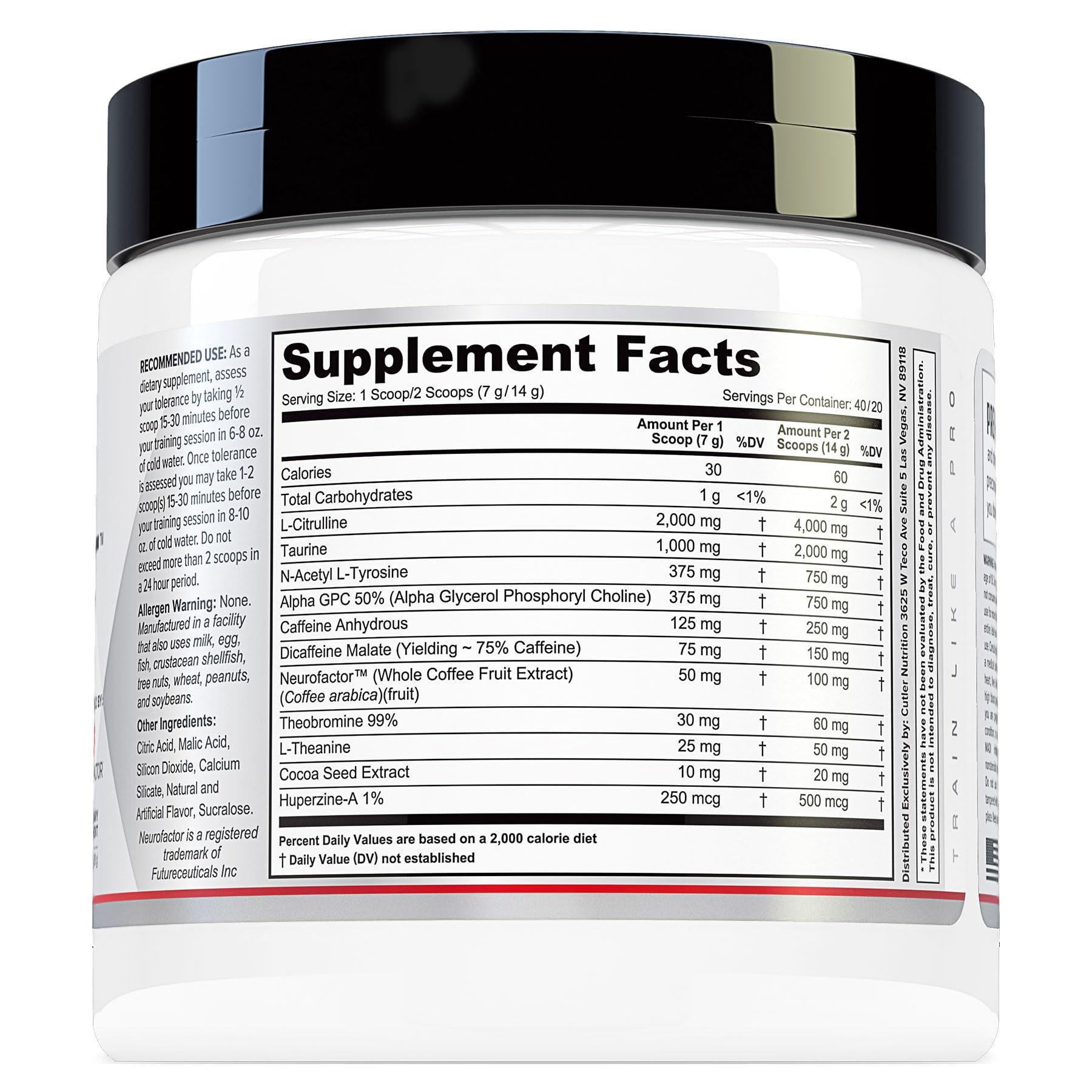 Prevail Pre Workout Powder with Nootropics: Pre-Workout Drink for Men and Women Cutler NutritionAu supplements