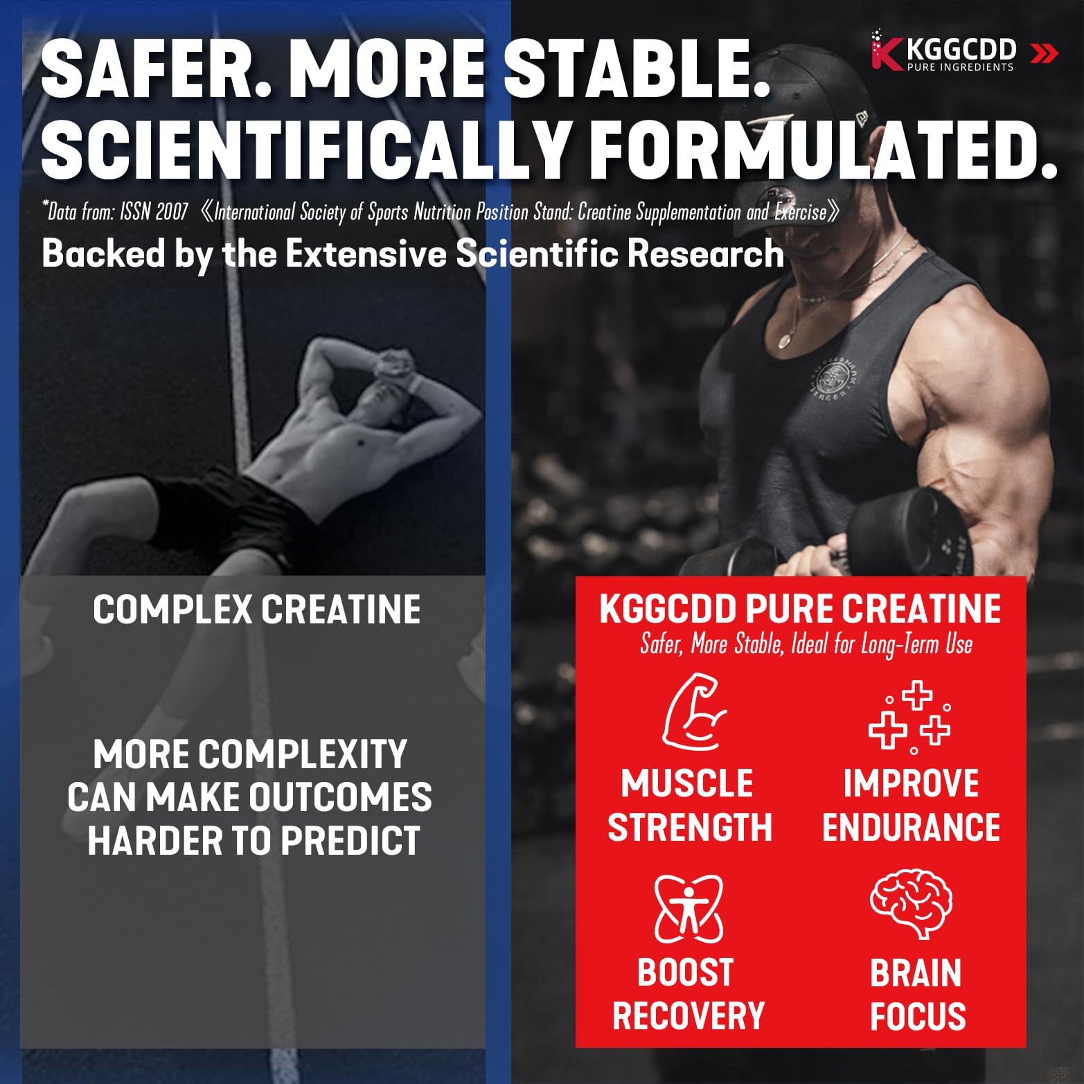 KGGCDD 99.99% Creatine Monohydrate Gummies for Men & Women, 5,000mg Tasty Creatine Gummies for Muscle Strength, Endurance, Recovery & Sugar Free, Gluten-Free, Vegan, Non-GMO, 90 Count KGGCDDAu supplements